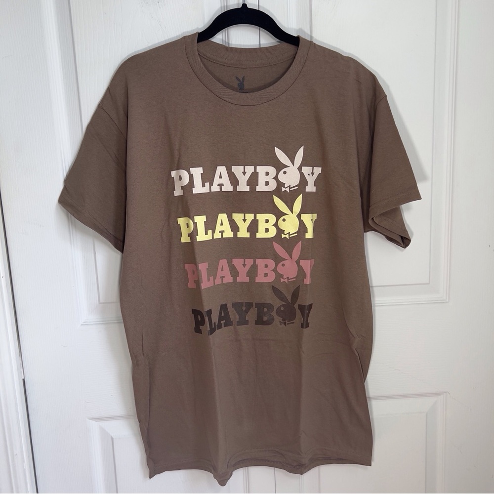 Playboy Logo Brown Tee